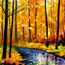 Схема вышивки «ruchejok v lesu»