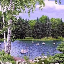 Схема вышивки «пейзаж»