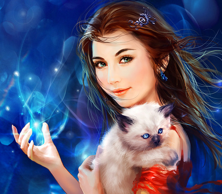 с другом - коты, котики, котята, девушка - оригинал