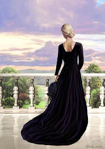 дама в черном - оригинал