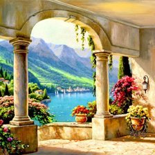 Схема вышивки «пейзаж»