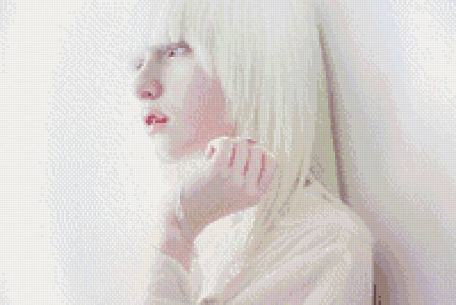 Девушка - альбинос, белый, девушка - предпросмотр