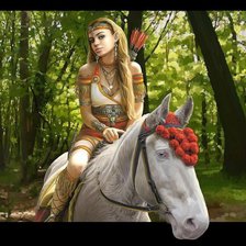 Схема вышивки «Всадница»