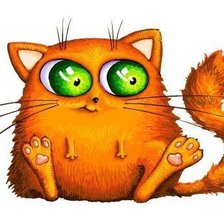 Схема вышивки «рыжий котенок»