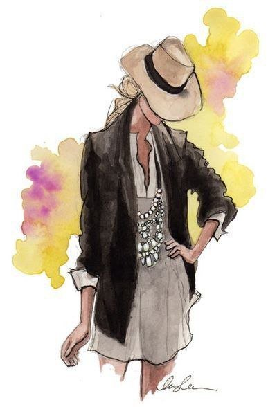 девушка в шляпе - оригинал