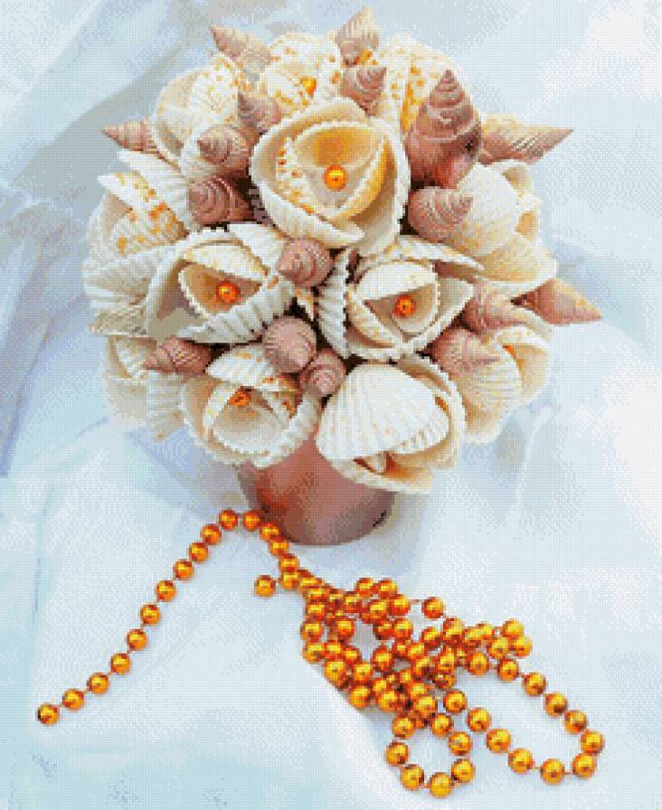 №716653 - букет, натюрморт, ракушка, белый, цветы - предпросмотр