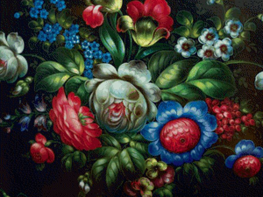 №716666 - жостово, розы, цветы, натюрморт - предпросмотр