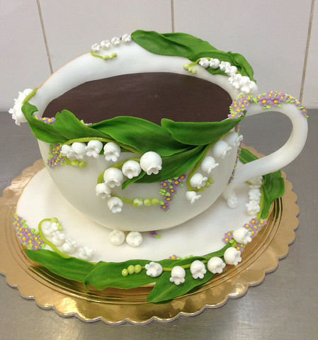 тортик - ландыши, кухня, цветы - оригинал