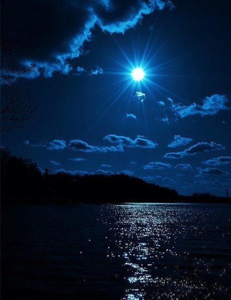 Луная ночь - вода, ночь, луна - оригинал