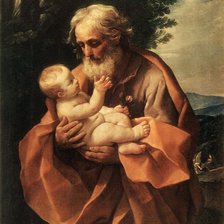 Схема вышивки «Saint Joseph with the Infant Jesus»