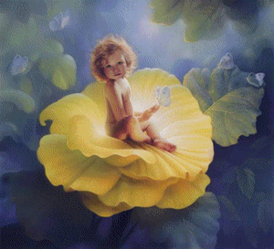 серия "дети" - дети.девочка.цветок - предпросмотр