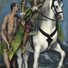 “Saint Martin and the Beggar”, 1599, El Greco