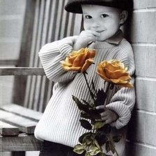 Схема вышивки «мальчик с букетом»