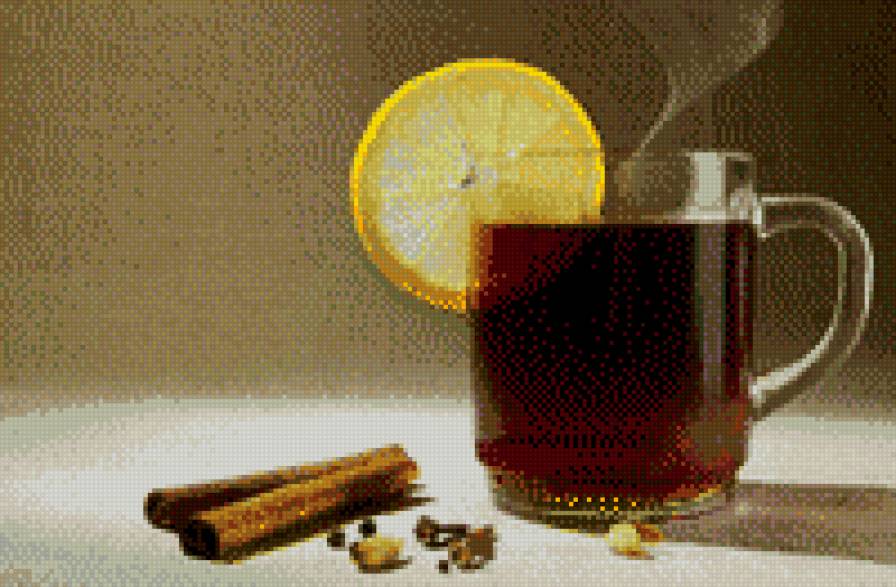 Чашка чая - тепло, лимон, корица, чашка, кружка, чай - предпросмотр