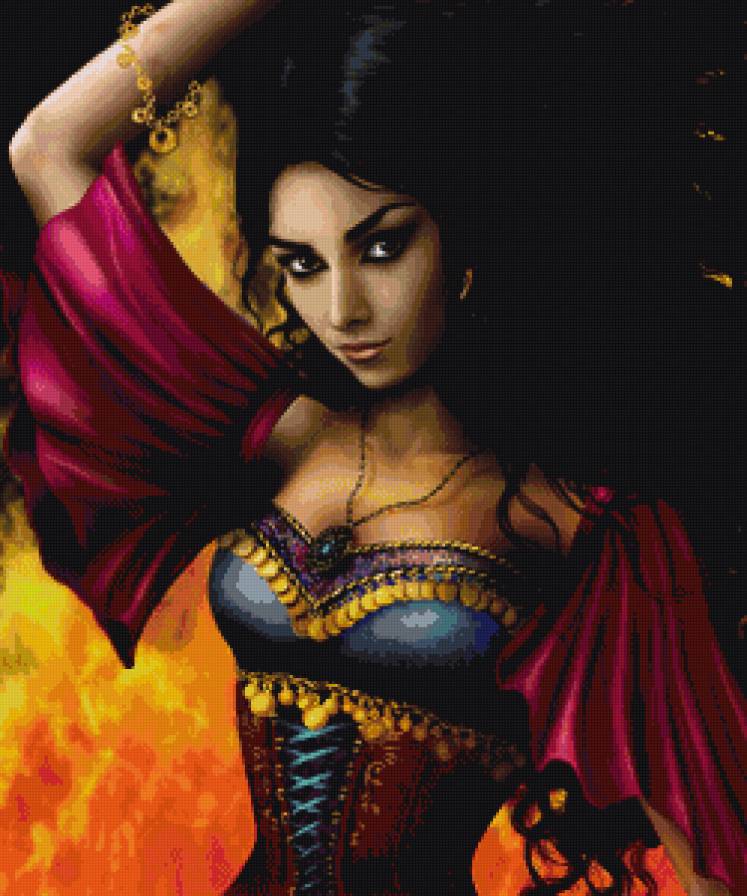 жгучая циганка - девушка - предпросмотр