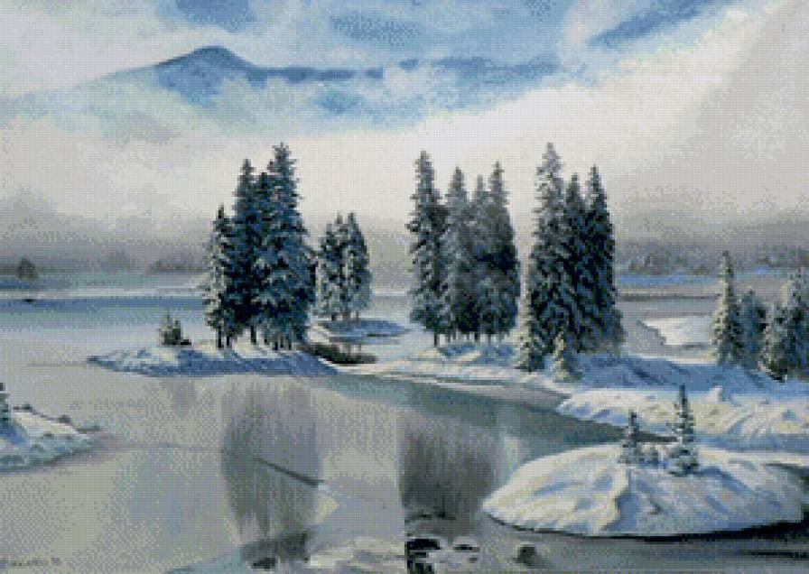 Зима - зима, пейзаж - предпросмотр