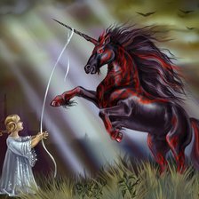 Схема вышивки «единорог»