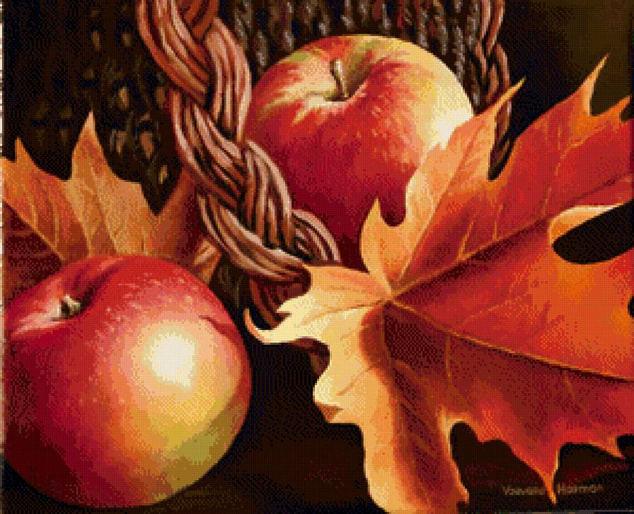 осенние яблоки - яблоки, натюрморт - предпросмотр