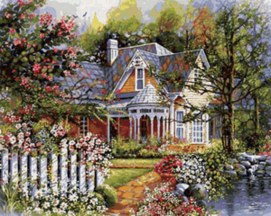 Серия домики - природа, пейзаж - предпросмотр