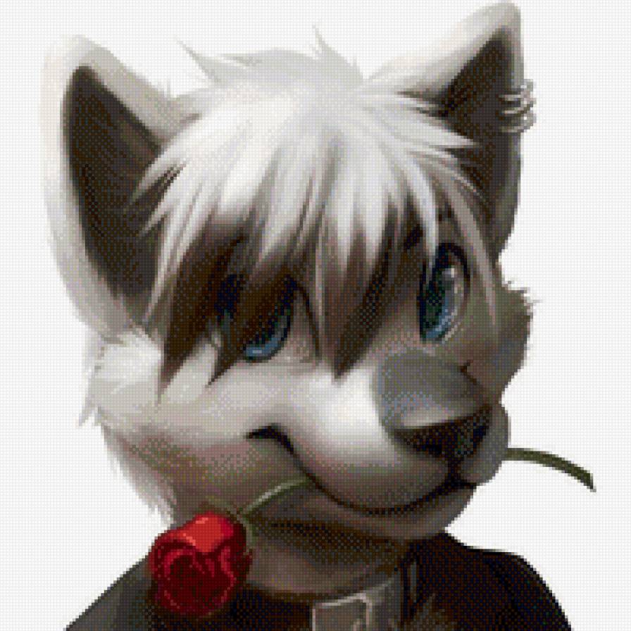 волк - хищники, животные, романтика, роза, хищник, волки - предпросмотр