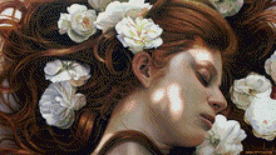 Девушка - девушка.цветы - предпросмотр