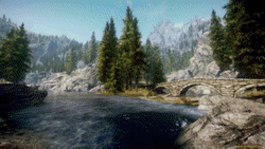 Природа - природа, вода, мост, скала - предпросмотр