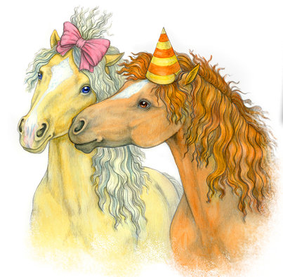 лошадки - конь, лошадь, лошади, лошадка, день рожденья, кони, животные - оригинал
