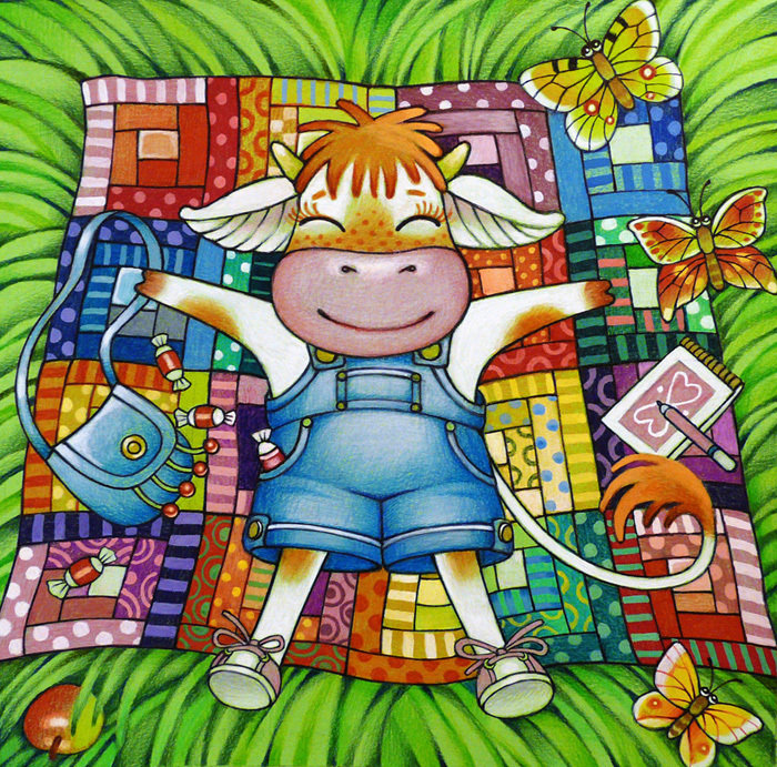 Коровка - детское, домашние животные, отдых, коровка, животные, бычек, корова - оригинал