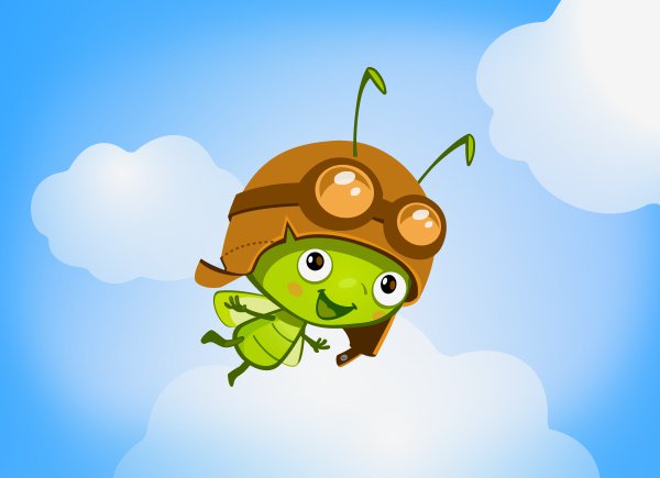 букашка - летчик, насекомые, детская, детское, детям, букашка - оригинал