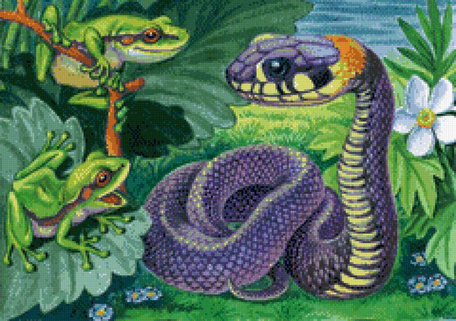 змейка - детям, детское, мультяшки, змея, сказка, лягушка, лягушки - предпросмотр