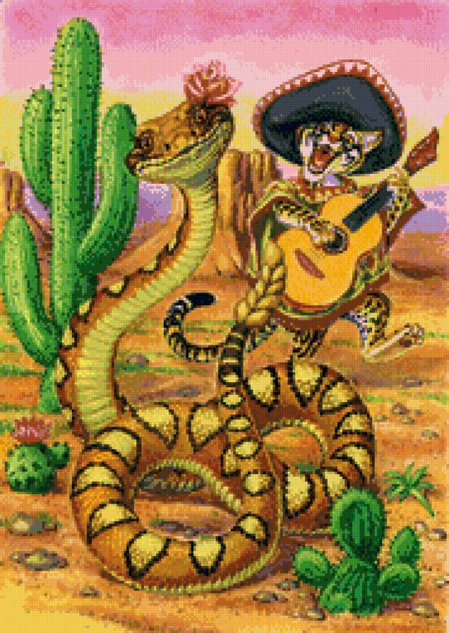 змейка - пустыня, мультяшки, детское, сказка, детям, змея - предпросмотр