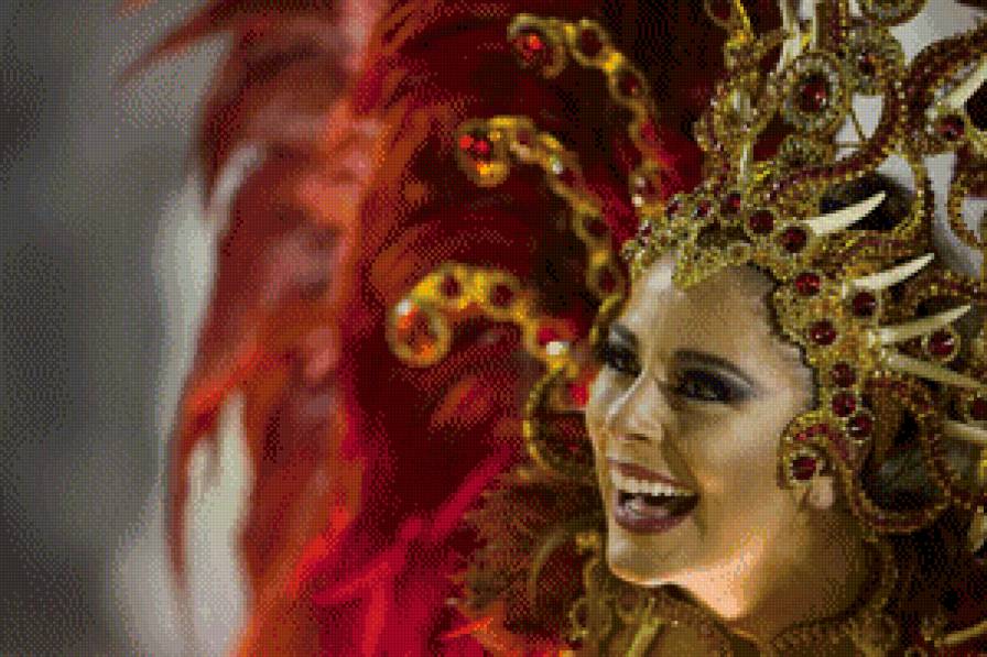Бразильянка 2 - перья, бразильянка, девушка, карнавал - предпросмотр