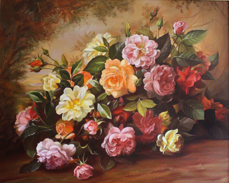 картина - цветы - оригинал