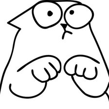 Схема вышивки «котик»