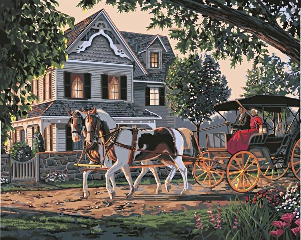 Серия домики - пейзаж, природа - оригинал