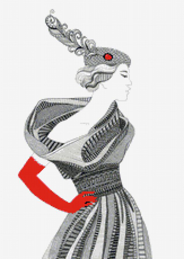 женский образ - люди, мода, гламур, девушки, женщина, черно-белое, портрет - предпросмотр