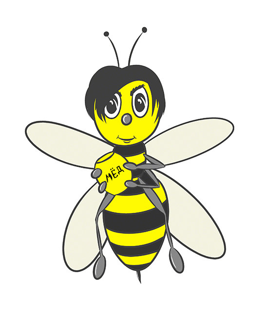 пчелка - детям, пчела, насекомые, мультяшки, оса, пчелы, детское - оригинал