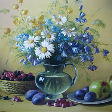 Схема вышивки «75 % ромашки»