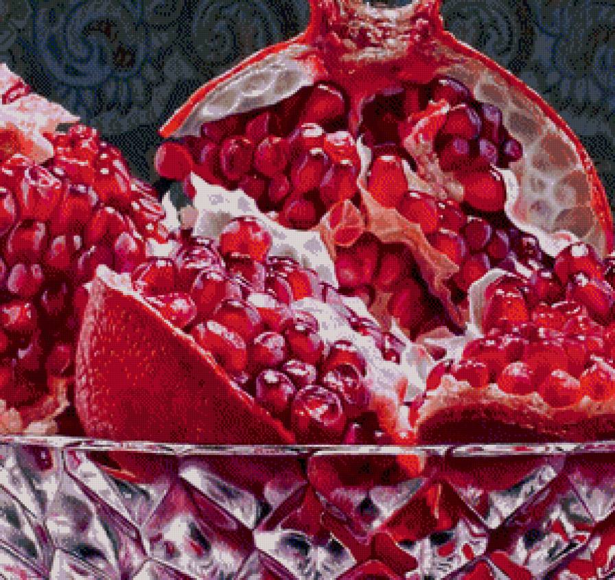 Гранат - натюрморт, гранат, зерна - предпросмотр