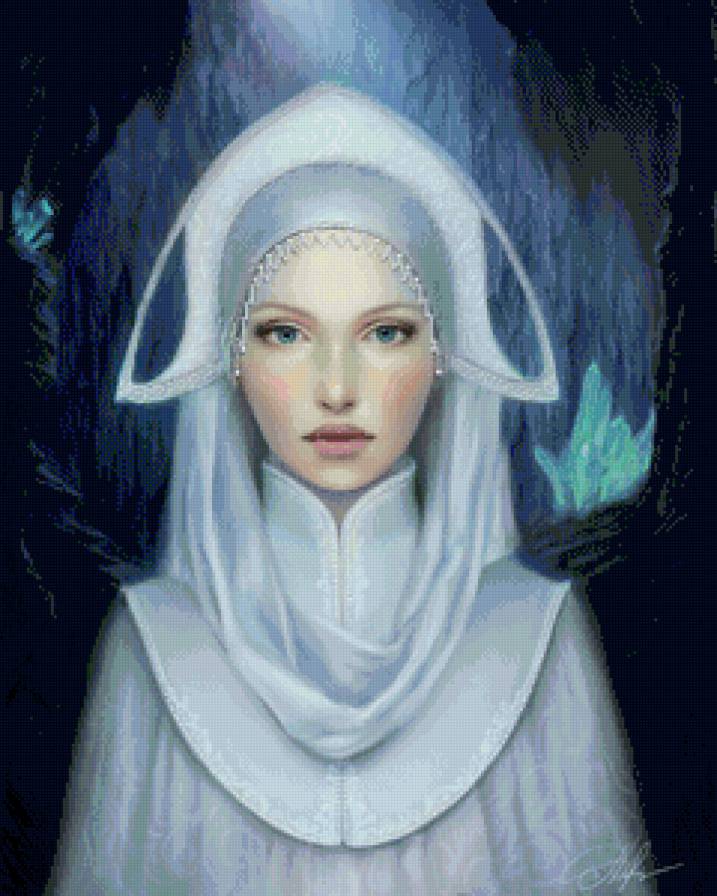 девушка - лицо, снежная, королева, девушка - предпросмотр