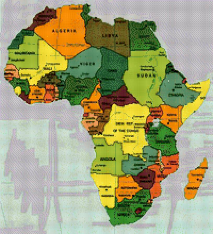 Африка 1 - африка, карта - предпросмотр