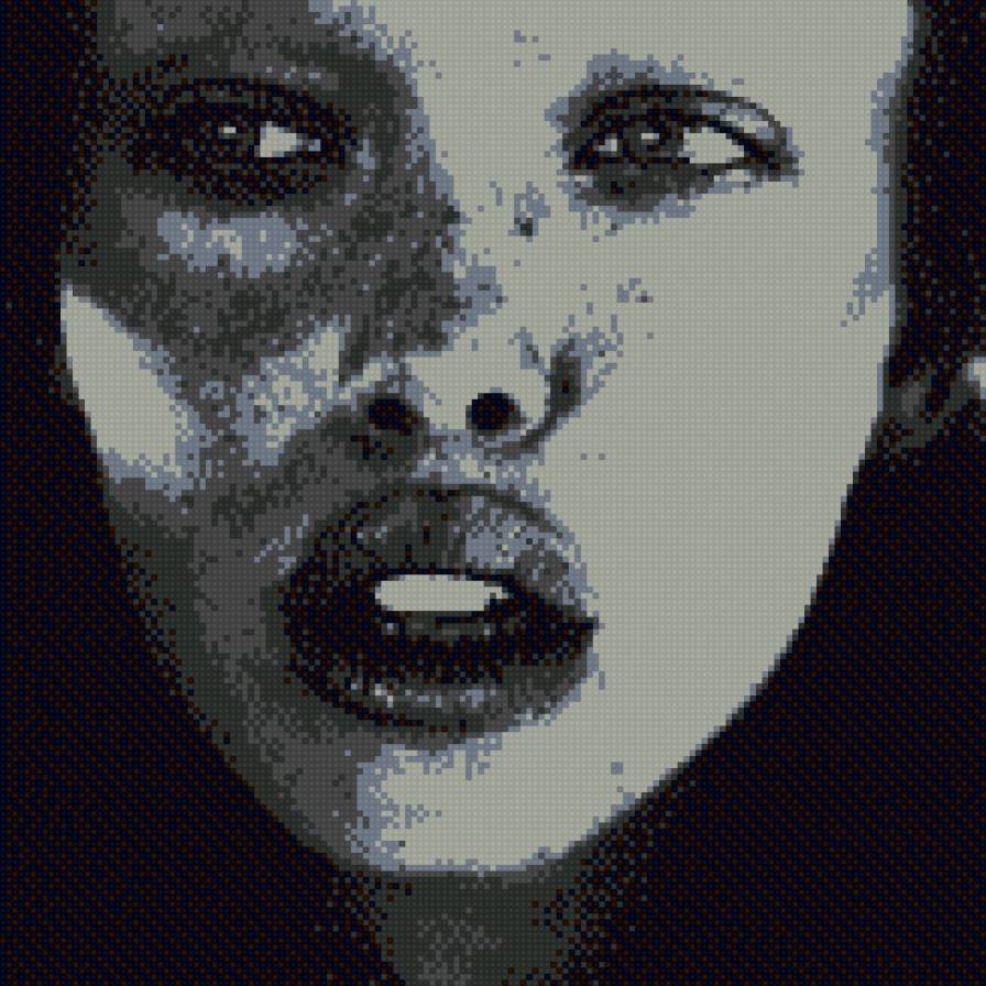 Девушка - губы, чб, лицо - предпросмотр