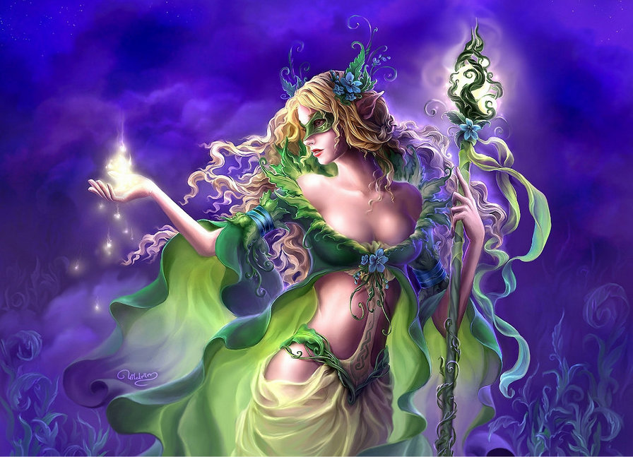 лесная нимфа - девушка, фэнтези - оригинал