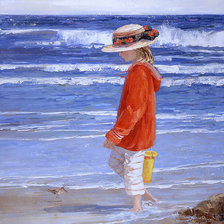 Схема вышивки «Дети у моря 1»