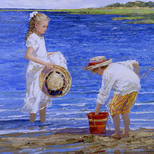 Схема вышивки «Дети у моря 9»