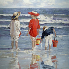 Схема вышивки «Дети у моря 12»