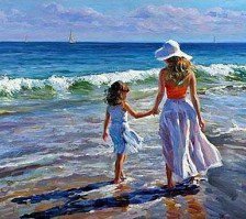 Схема вышивки «Дети у моря 18»