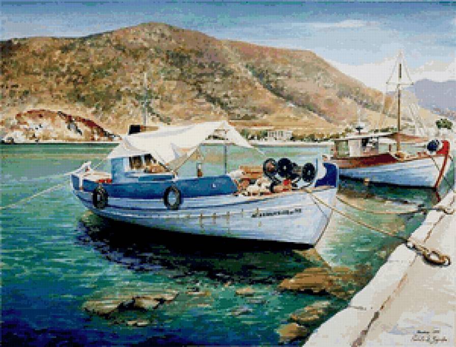 Причал - море, пейзаж - предпросмотр