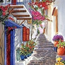 Схема вышивки «Южная улочка»