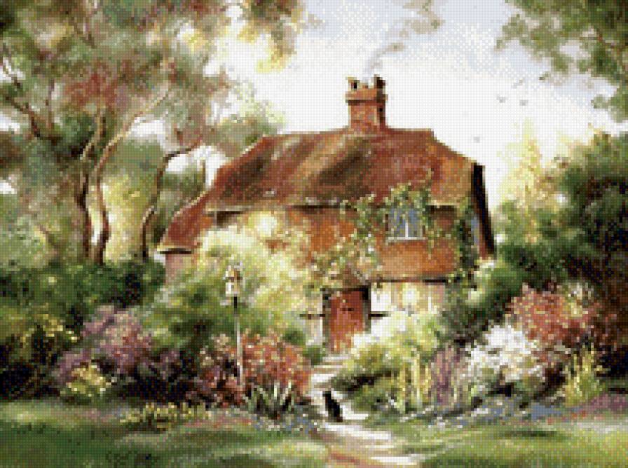 Сказочный домик.Марти Бэл. - дом, кошка - предпросмотр